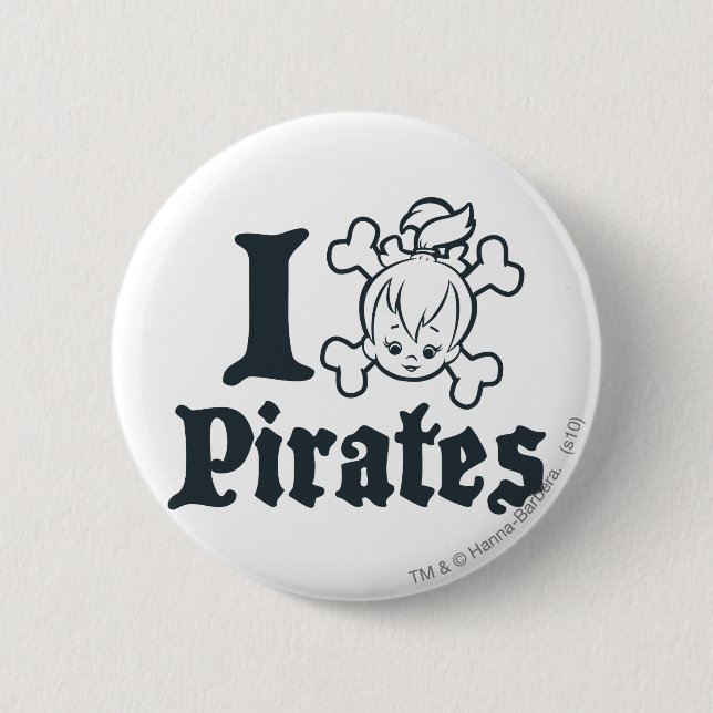 Badge Rond 5 Cm PEBBLES™ Le pirate (Devant)