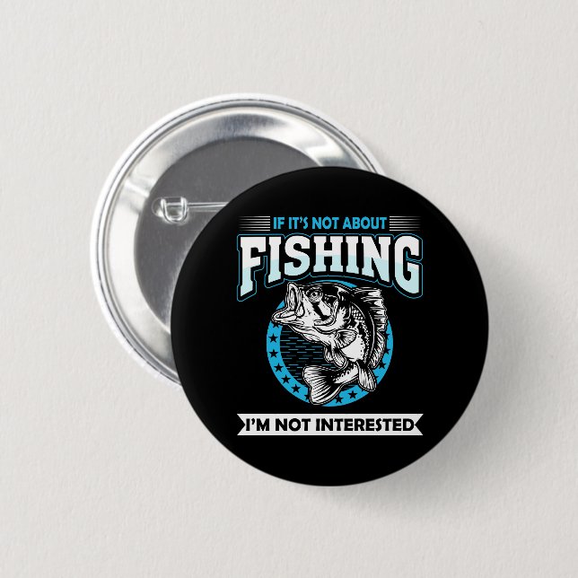 Badge Rond 5 Cm Pêche amusante (Devant & derrière)