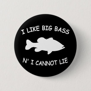 Badge Rond 5 Cm Pêche au bar drôle