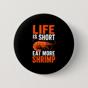 Badge Rond 5 Cm Pêche aux crevettes cajun marché de fruits de mer