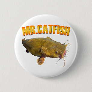 Badge Rond 5 Cm Pêche de M. Catfish