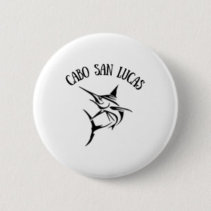 Badge Rond 5 Cm Pêche en haute mer à Cabo San Lucas Marlin sautant