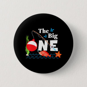 Badge Rond 5 Cm Pêche La Grande Un An 1er Premier Anniversaire
