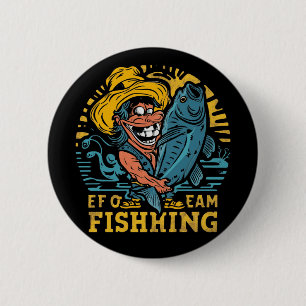 Badge Rond 5 Cm pêcheur