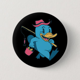 Badge Rond 5 Cm Pêcheur à bec noir