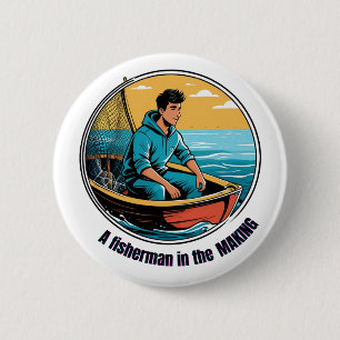 Badge Rond 5 Cm Pêcheur en devenir