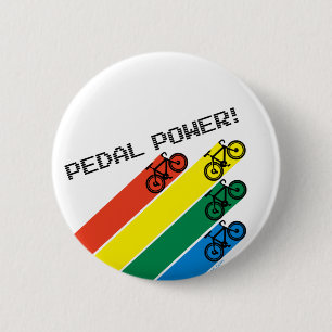 Badge Rond 5 Cm Pédale Power !