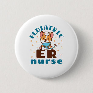 Badge Rond 5 Cm Pediatric ER Nurse