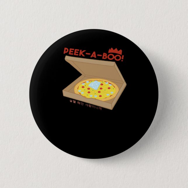 Badge Rond 5 Cm Peekabo Basic & Drôle Design (Devant)