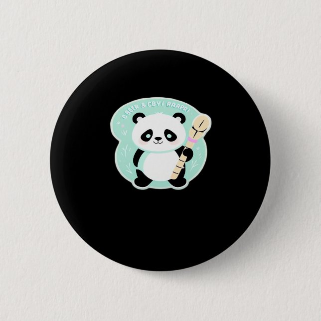Badge Rond 5 Cm Peekabo Panda (Devant)