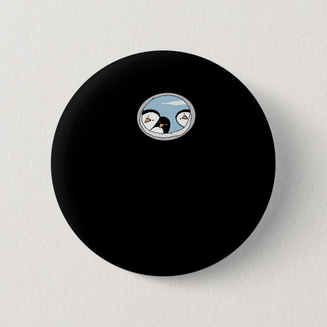Badge Rond 5 Cm Peekabo Penguins (Devant)