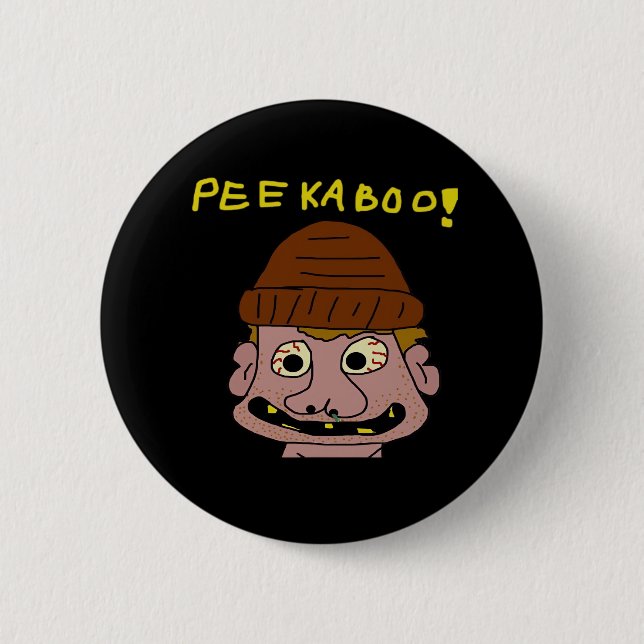 Badge Rond 5 Cm Peekabo Weird Man (Devant)