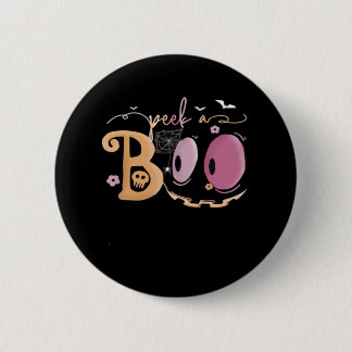 Badge Rond 5 Cm Peekaboo Halloween Sloth Essential