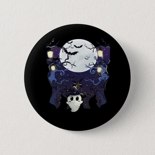 Badge Rond 5 Cm Peekaboo Vibes d'automne (Devant)