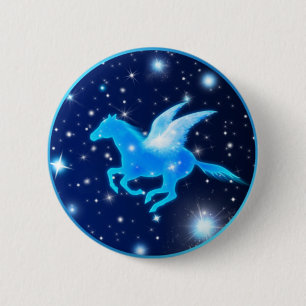 Badge Rond 5 Cm Pegasus volant