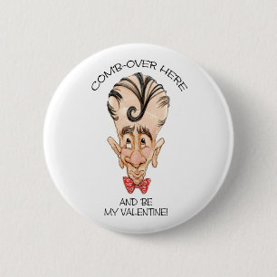 Badge Rond 5 Cm Peigne-Au-dessus de