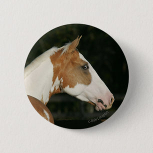 Badge Rond 5 Cm Peignez le Headshot 2 de cheval