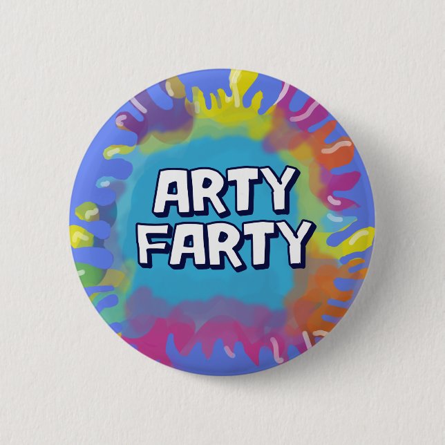 Badge Rond 5 Cm peintre art farty peintre blob (Devant)