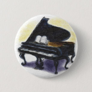 Badge Rond 5 Cm Peinture à l'huile : Mon piano