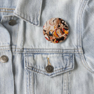 Badge Rond 5 Cm Peinture Abstraite