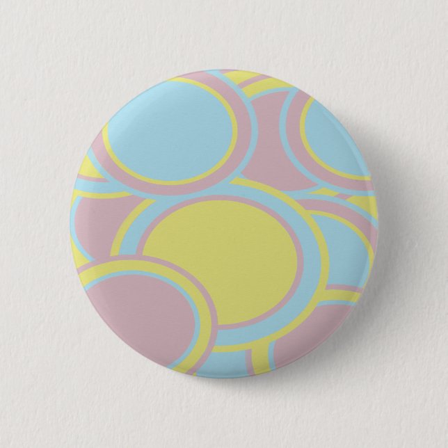 Badge Rond 5 Cm Peinture Abstraite Pastel moderne (Devant)
