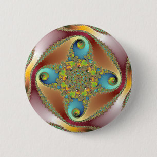 Badge Rond 5 Cm Peinture - Art fractal