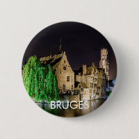 Peinture de la vieille ville de Bruges et tour du