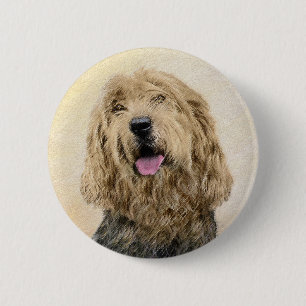 Badge Rond 5 Cm Peinture d'Otterhound - Joli art original de chien