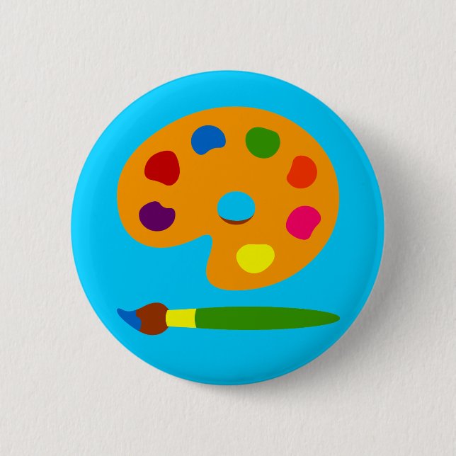 Badge Rond 5 Cm Peinture Palette (Devant)