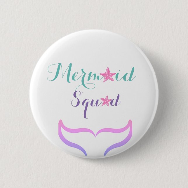 Badge Rond 5 Cm Peloton de sirène (Devant)