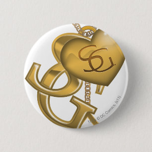 Badge Rond 5 Cm Pendentif d'or de Supergirl