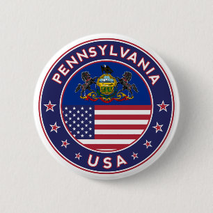 Badge Rond 5 Cm Pennsylvanie
