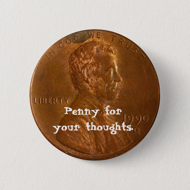 Badge Rond 5 Cm Penny pour votre bouton de pensées (Devant)