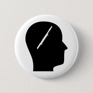 Badge Rond 5 Cm Penser au basson