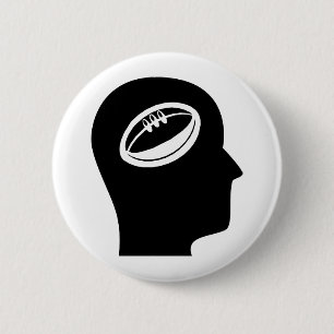 Badge Rond 5 Cm Penser au rugby