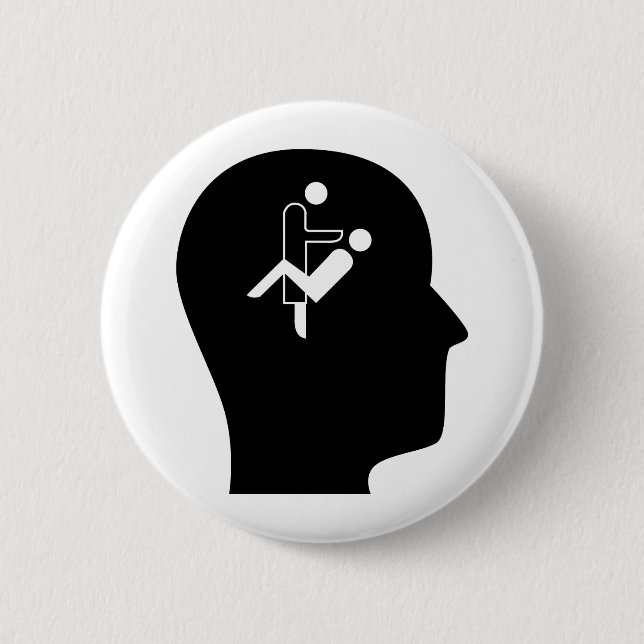 Badge Rond 5 Cm Penser aux orthodonties (Devant)