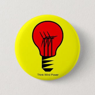Badge Rond 5 Cm Penser l'énergie éolienne