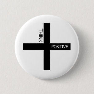 Badge Rond 5 Cm Pensez le positif
