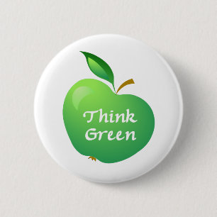 Badge Rond 5 Cm Pensez le vert