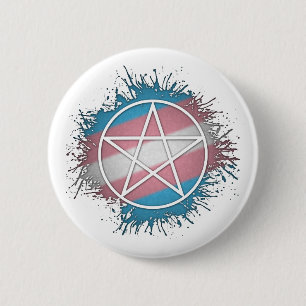 Badge Rond 5 Cm Pentacle transgenre