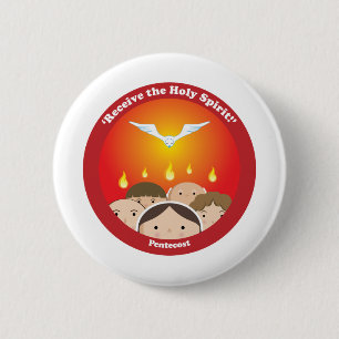 Badge Rond 5 Cm Pentecôte Saint-Esprit