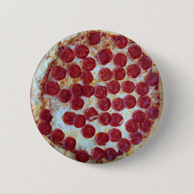 Badge Rond 5 Cm Pepperoni Pizza (Devant)