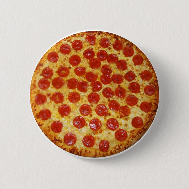 Badge Rond 5 Cm Pepperoni Pizza (Devant)
