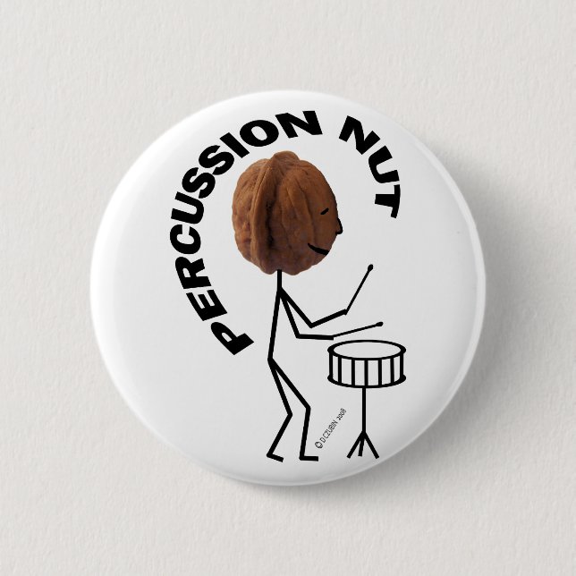 Badge Rond 5 Cm Percussion (Devant)