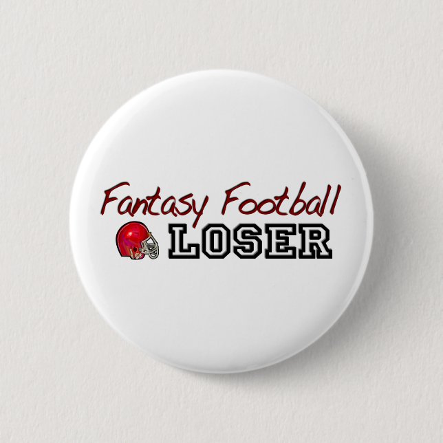 Badge Rond 5 Cm Perdant du football d'imaginaire (Devant)