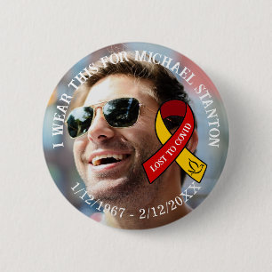 Badge Rond 5 Cm Perdu à la vidéo   Mémorial personnalisé