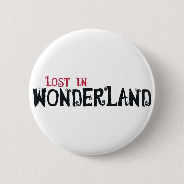 Badge Rond 5 Cm Perdu au pays des merveilles (Devant)