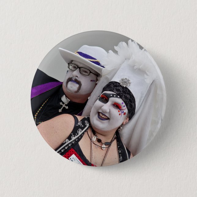 Badge Rond 5 Cm Père Bertha et soeur Sorenda (Devant)