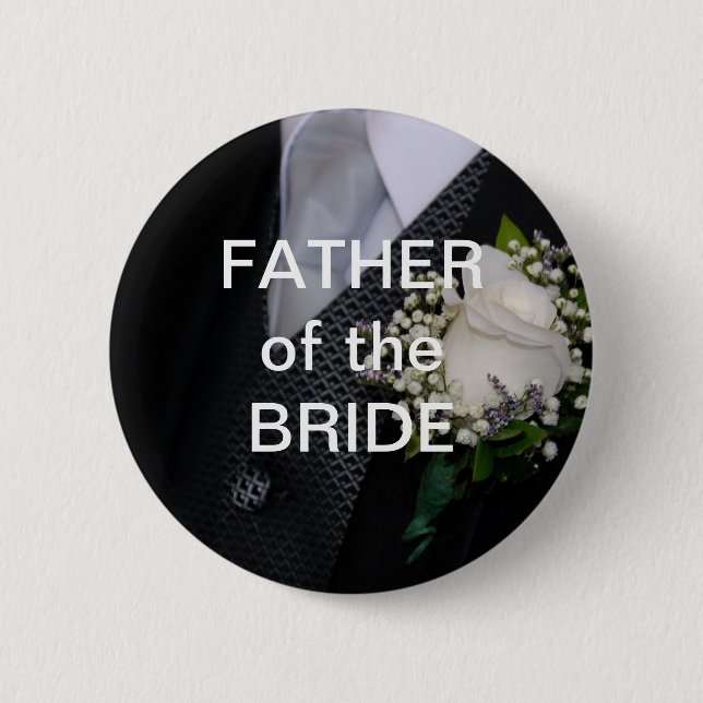 Badge Rond 5 Cm Père de la jeune mariée (Devant)
