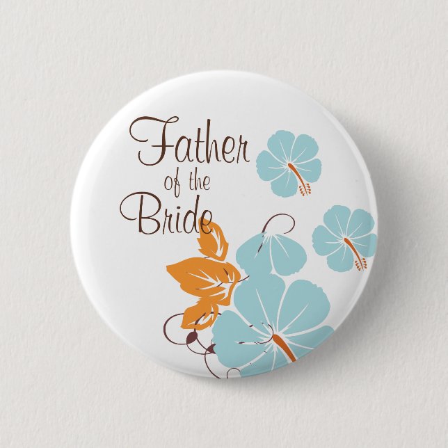 Badge Rond 5 Cm Père de la jeune mariée (Devant)